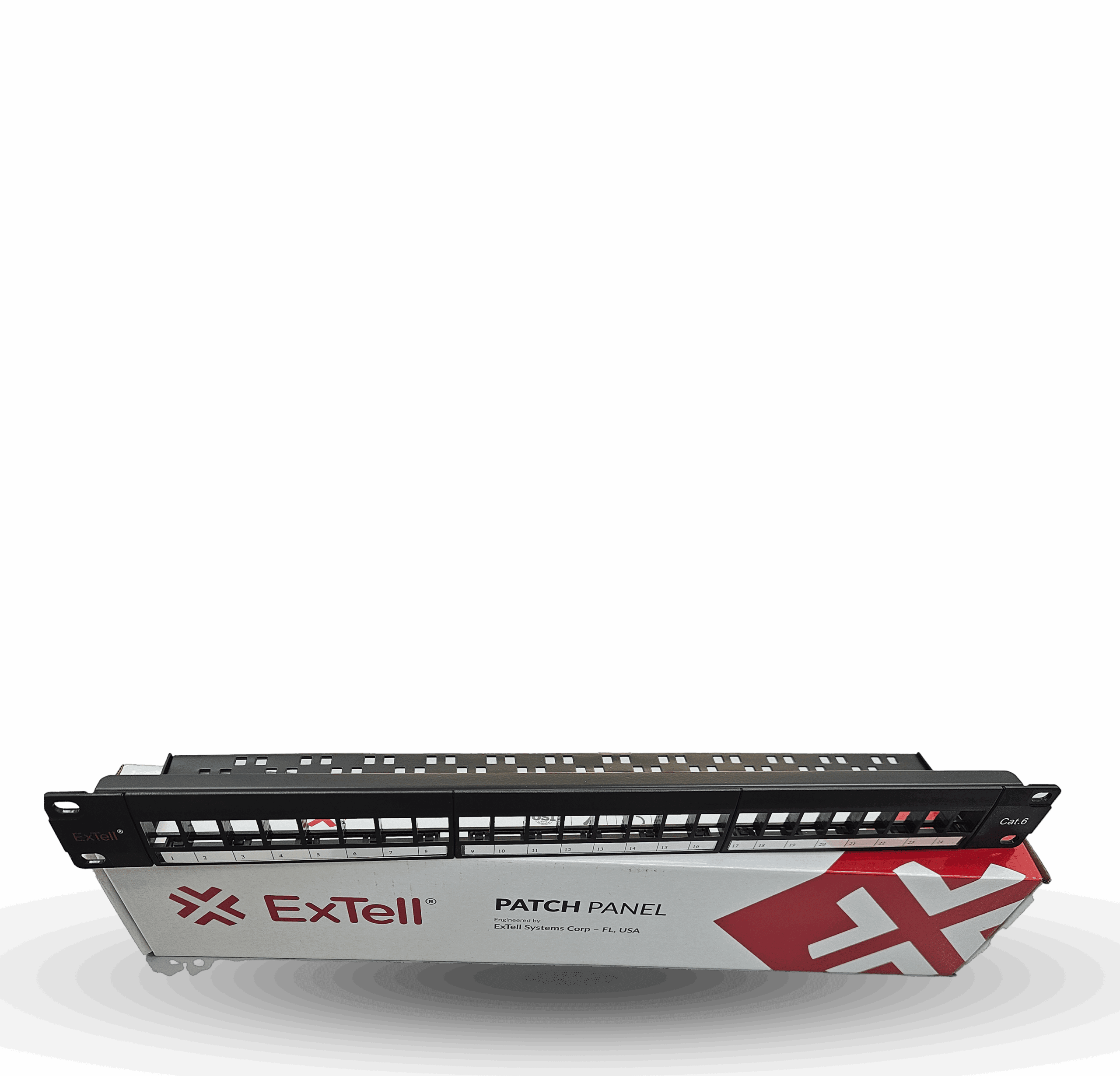 CAT 6/6A, Unshielded Patch Panel Modular, 24 Port, with Plastic Frame