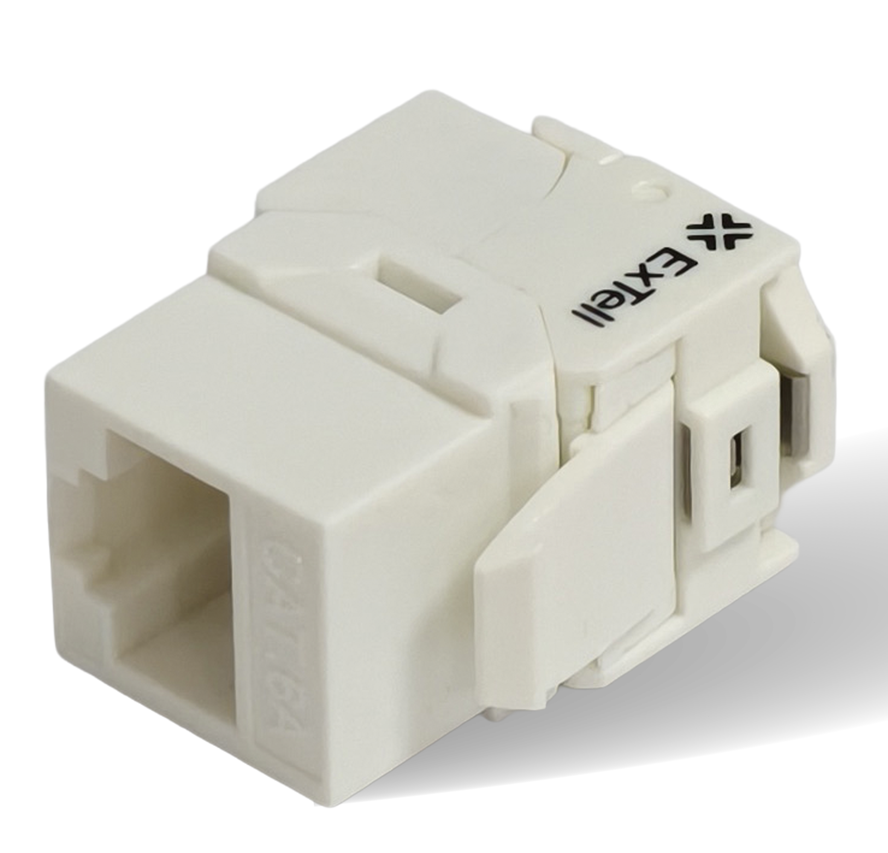 ExTell  KS Jack without Shutter CAT6A RJ-45 180 Degree Unshielded Toolless