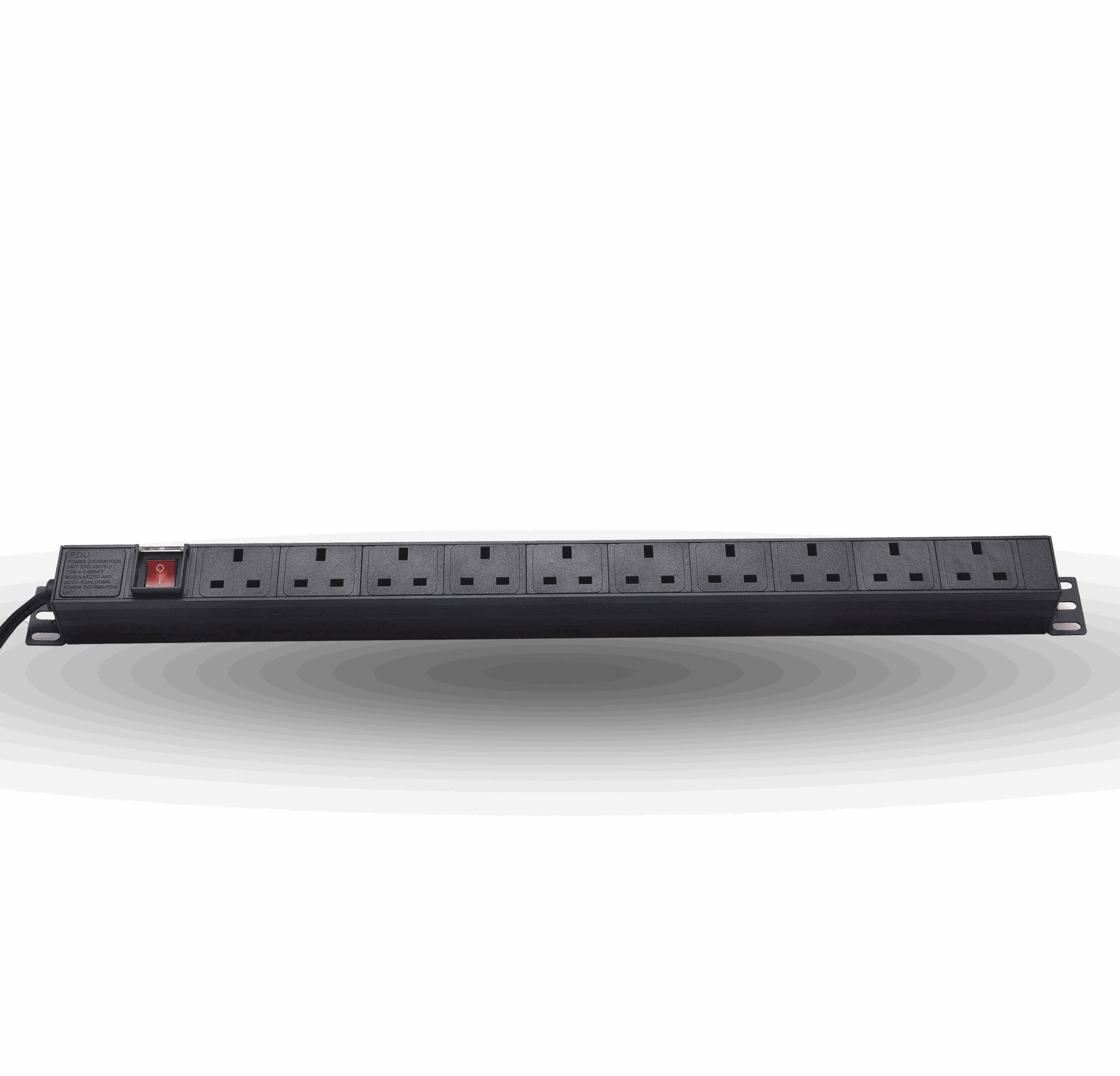 1U Basic PDU, 10 way UK Type